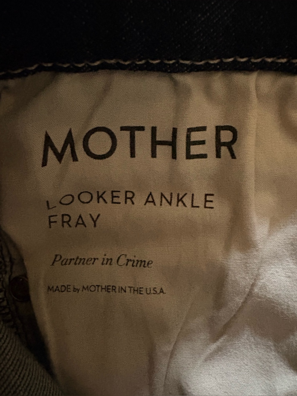 NWOT MOTHER - Looker Ankle Fray, size 25 - Picture 8 of 9